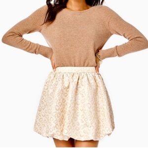 Lilly Pulitzer Leah Animal Print Bubble Hem Skirt, Dazzle Leopard Jacquard Print